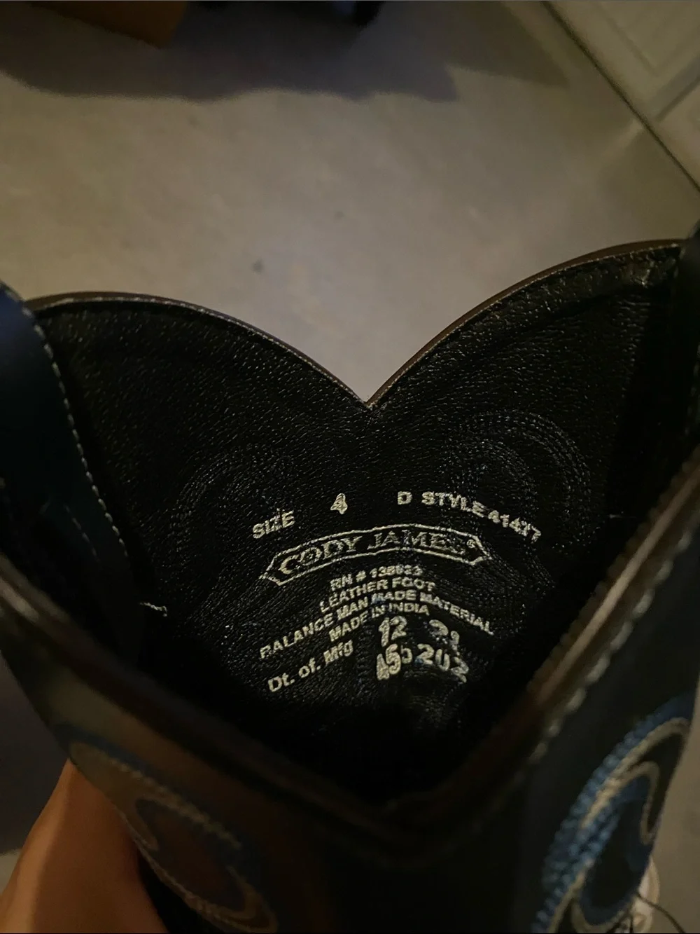 Kids CODY JAMES Navy and Blue Cowboy Boots